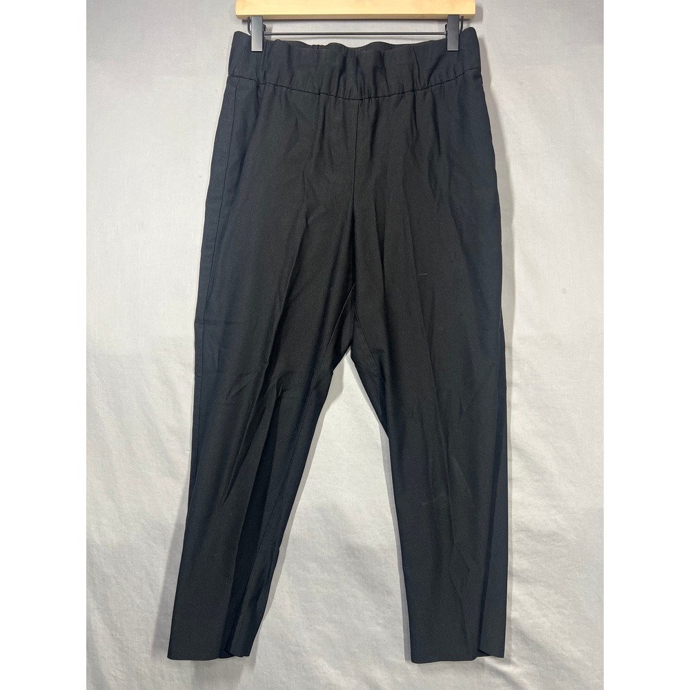 Chico's So Slimming Black Cropped Trousers Elastic Waist Size 1.5 L/XL
